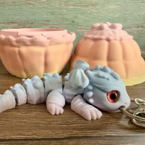 Dragon Egg with Baby Dragon Keychain